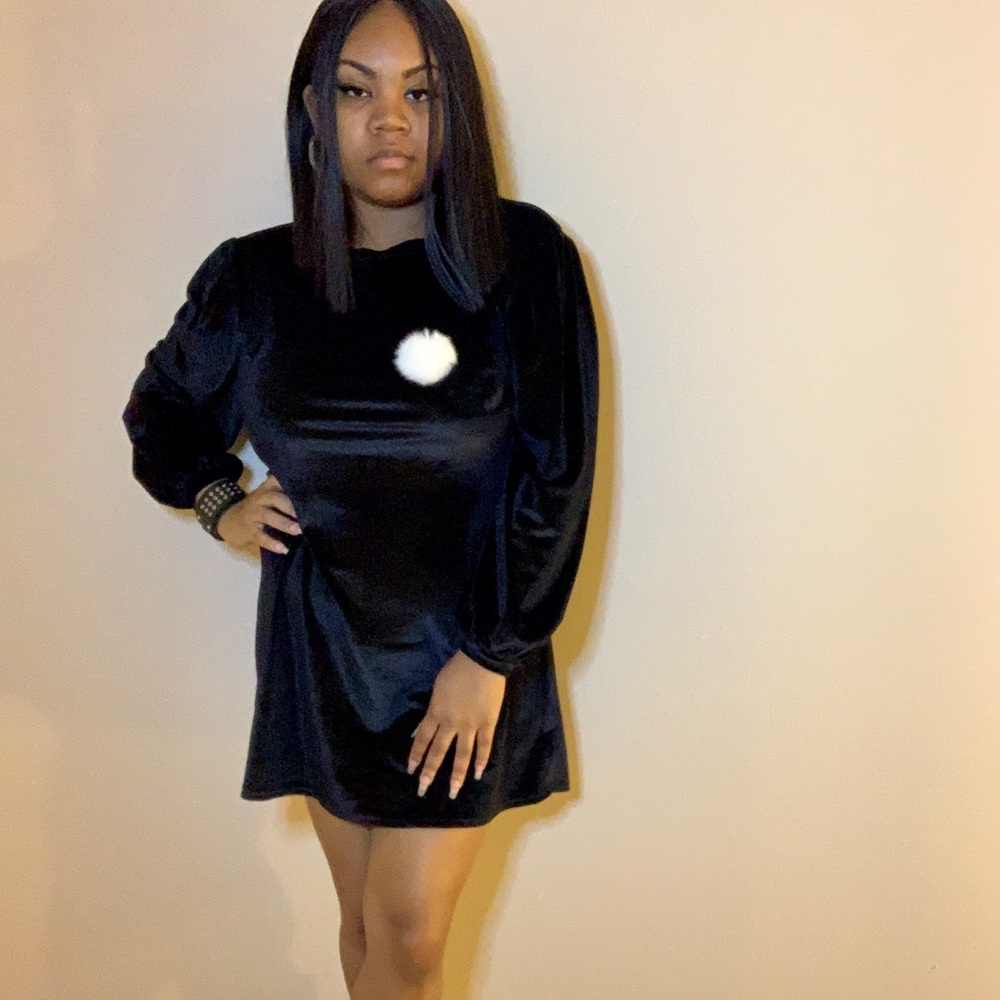 Black velvet dress/top